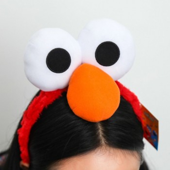 Kawaii Sesame Street Big Eyes Partys Hairbands Hair Hoop Plush Hat For Kids Boy Girls Holiday Birthday Party
