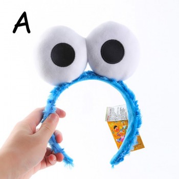 Kawaii Sesame Street Big Eyes Partys Hairbands Hair Hoop Plush Hat For Kids Boy Girls Holiday Birthday Party