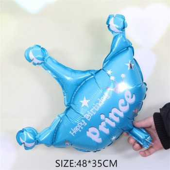 Crown foil balloons Princess Crown Air balloons Happy Birthday Party Decorations Kids Baby Shower Party cartoon hat