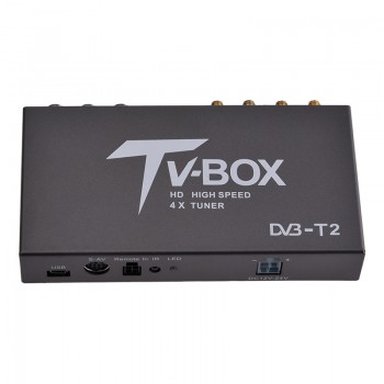 Car Accessories 160-200km/h 4 Antenna DVB T2 Car 4 Mobility Chip Digital Car TV Tuner HD 1080P DVB-T2 Car TV DC 12V 24V Receiver