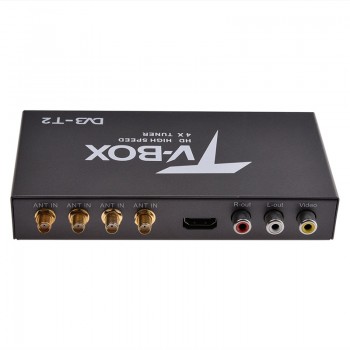 Car Accessories 160-200km/h 4 Antenna DVB T2 Car 4 Mobility Chip Digital Car TV Tuner HD 1080P DVB-T2 Car TV DC 12V 24V Receiver
