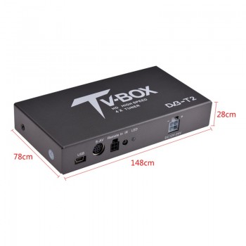 Car Accessories 160-200km/h 4 Antenna DVB T2 Car 4 Mobility Chip Digital Car TV Tuner HD 1080P DVB-T2 Car TV DC 12V 24V Receiver