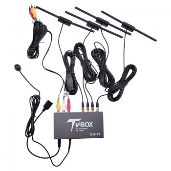 Car Accessories 160-200km/h 4 Antenna DVB T2 Car 4 Mobility Chip Digital Car TV Tuner HD 1080P DVB-T2 Car TV DC 12V 24V Receiver