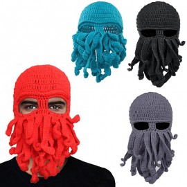 New pure hand-woven octopus wool hat halloween party funny toys