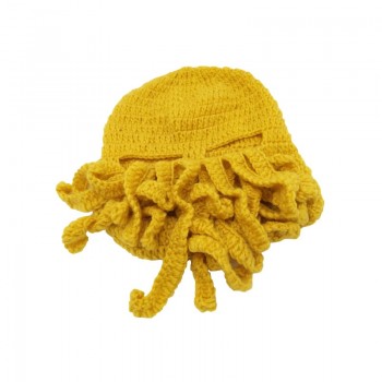 New pure hand-woven octopus wool hat halloween party funny toys
