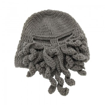 New pure hand-woven octopus wool hat halloween party funny toys