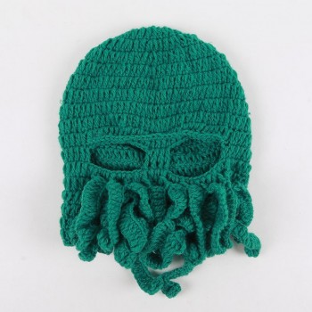 New pure hand-woven octopus wool hat halloween party funny toys