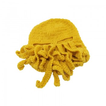 New pure hand-woven octopus wool hat halloween party funny toys