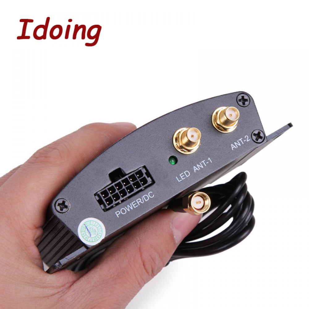 Idoing High Speed HD Car TV Tuner Mobile DVB-T T2 MPEG-4 Digital TV Receiver Box Dual antennas for Russia European