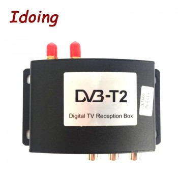 Idoing High Speed HD Car TV Tuner Mobile DVB-T T2 MPEG-4 Digital TV Receiver Box Dual antennas for Russia European