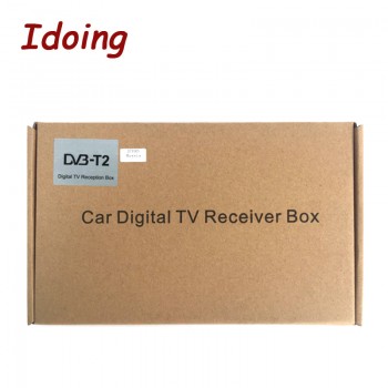 Idoing High Speed HD Car TV Tuner Mobile DVB-T T2 MPEG-4 Digital TV Receiver Box Dual antennas for Russia European