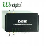 Car 4 Antenna DVB-T2 180-200km/h 4 Mobility Chip DVB T2 Car Digital TV Tuner HD 1080P TV Receiver BOX DVBT2