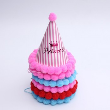 Kids Children Baby Boy Girl amp; Adult Use Happy Birthday Party Hats Crown Prince Princess Dot Star Heart Party Event Shaggy Caps