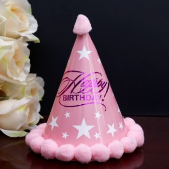 Kids Children Baby Boy Girl amp; Adult Use Happy Birthday Party Hats Crown Prince Princess Dot Star Heart Party Event Shaggy Caps