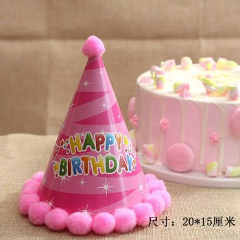 Kids Children Baby Boy Girl amp; Adult Use Happy Birthday Party Hats Crown Prince Princess Dot Star Heart Party Event Shaggy Caps