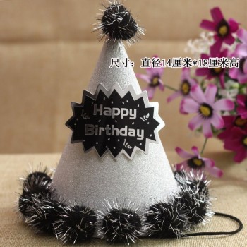 Kids Children Baby Boy Girl amp; Adult Use Happy Birthday Party Hats Crown Prince Princess Dot Star Heart Party Event Shaggy Caps