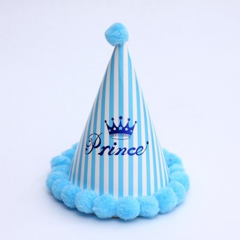 Kids Children Baby Boy Girl amp; Adult Use Happy Birthday Party Hats Crown Prince Princess Dot Star Heart Party Event Shaggy Caps