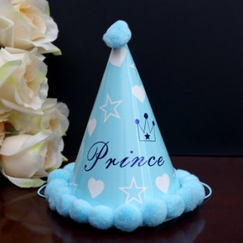 Kids Children Baby Boy Girl amp; Adult Use Happy Birthday Party Hats Crown Prince Princess Dot Star Heart Party Event Shaggy Caps