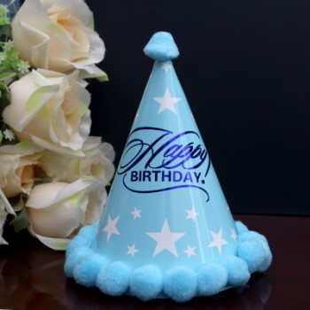 Kids Children Baby Boy Girl amp; Adult Use Happy Birthday Party Hats Crown Prince Princess Dot Star Heart Party Event Shaggy Caps