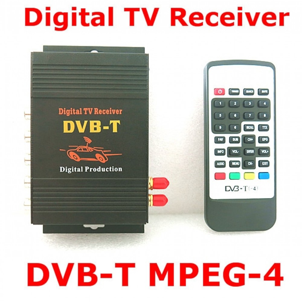 Car Digital TV Tuner Receive Car DVB-T MPEG-4 Dual Tuner 140-200KM/H DVB T SD for Europe Middle East Australia