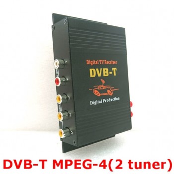 Car Digital TV Tuner Receive Car DVB-T MPEG-4 Dual Tuner 140-200KM/H DVB T SD for Europe Middle East Australia