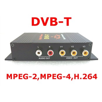 Car Digital TV Tuner Receive Car DVB-T MPEG-4 Dual Tuner 140-200KM/H DVB T SD for Europe Middle East Australia