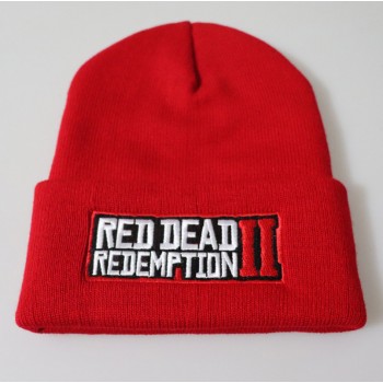 Red Dead Redemption 2 Hats Winter Warm Embroidered Knitted Hat Boy Toys Pullover Rap Caps Hip-hop Knit Hat Kids Patry Toy Hat