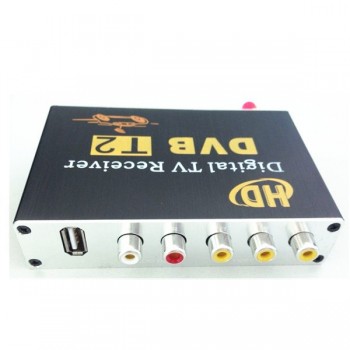 Mobile Digital Car DVB-T2 HD 1080P External Auto Tuner 100Km/h Digital TV Receiver Box Set Top DVB-T2