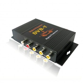 Dual Antenna Car HD Digital TV Turner Receiver Auto TV Box DVB-T DVB-T2 ATSC ISDB-T DVB-TMPEG-4 Two Chip Tuner High Speed
