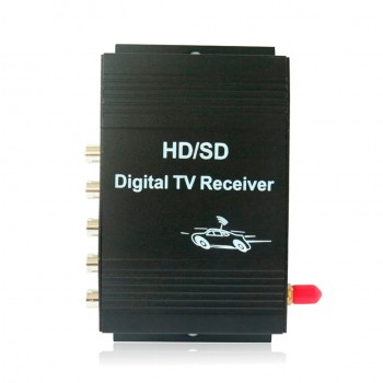 Dual Antenna Car HD Digital TV Turner Receiver Auto TV Box DVB-T DVB-T2 ATSC ISDB-T DVB-TMPEG-4 Two Chip Tuner High Speed