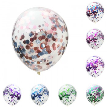5pcs/lot Transparent Balloons Red Silver Green Blue Confetti Balloons Happy Birthday Baby Kids Party Cartoon Hat Decorations