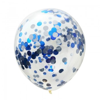 5pcs/lot Transparent Balloons Red Silver Green Blue Confetti Balloons Happy Birthday Baby Kids Party Cartoon Hat Decorations