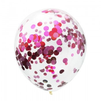 5pcs/lot Transparent Balloons Red Silver Green Blue Confetti Balloons Happy Birthday Baby Kids Party Cartoon Hat Decorations
