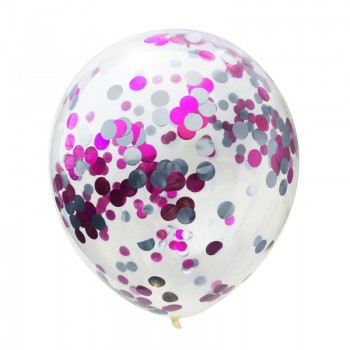5pcs/lot Transparent Balloons Red Silver Green Blue Confetti Balloons Happy Birthday Baby Kids Party Cartoon Hat Decorations