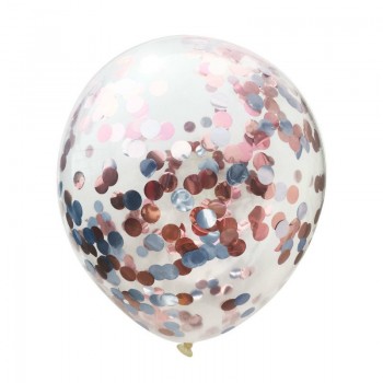 5pcs/lot Transparent Balloons Red Silver Green Blue Confetti Balloons Happy Birthday Baby Kids Party Cartoon Hat Decorations