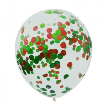 5pcs/lot Transparent Balloons Red Silver Green Blue Confetti Balloons Happy Birthday Baby Kids Party Cartoon Hat Decorations