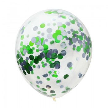 5pcs/lot Transparent Balloons Red Silver Green Blue Confetti Balloons Happy Birthday Baby Kids Party Cartoon Hat Decorations