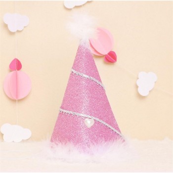Baby boy girl cute First Birthday Party princess prince Crown Hat Gold One Two Three Year Old Glitter party cartoon hats