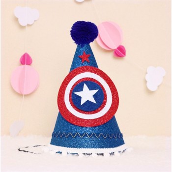 Baby boy girl cute First Birthday Party princess prince Crown Hat Gold One Two Three Year Old Glitter party cartoon hats