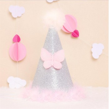 Baby boy girl cute First Birthday Party princess prince Crown Hat Gold One Two Three Year Old Glitter party cartoon hats