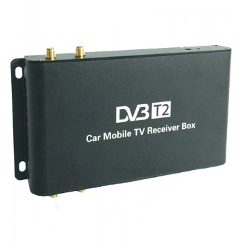 Car DVB-T2 Four Mobility Tuner Active Antenna Digital TV Receiver Box For Russia Thailand Singapore Kenya Support 180km/h