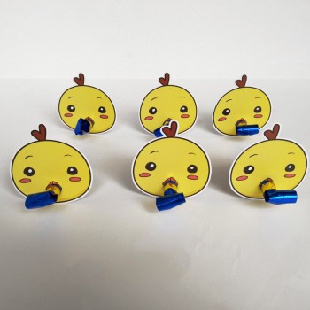 6 Pcs/lot Cute Colorful Cartoon Animals Whistles Children Birthday Party Blowing Dragon Blowout Baby for Birthday Party