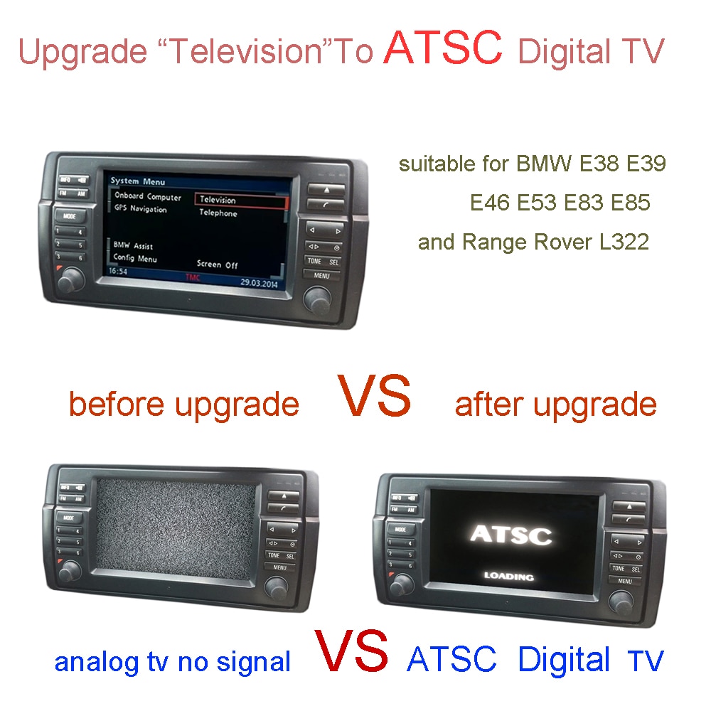 ATSC Digital TV For BMW E38 E39 E46 X5 E53 X3 E83 Z4 E85 ,Range Rover L322,Rover 75,MG ZT / MG ZT-T