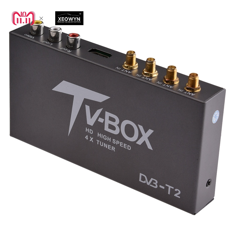 160-200km/h 4 Antenna DVB T2 Car 4 Mobility Chip Digital Car TV Tuner HD 1080P DVB-T2 Car TV Receiver