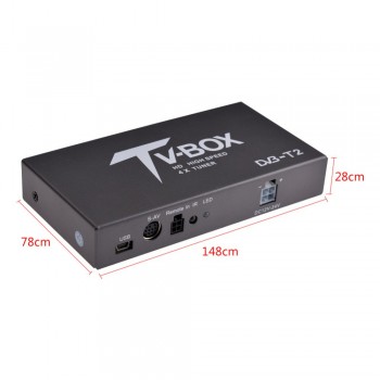 160-200km/h 4 Antenna DVB T2 Car 4 Mobility Chip Digital Car TV Tuner HD 1080P DVB-T2 Car TV Receiver