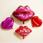 Sexy Red lips shape balloons Kiss Me Red lips foil balloons valentines day wedding decoration inflatable balloons cartoon hat