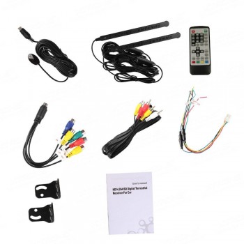 Dual Antenna Car Freeview MPEG2 amp; MPEG 4 DVB-T Tuner Digital TV Receiver Box (Only for MPEG2 amp; MPEG4 DVB-T Countries)