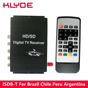 KLYDE ISDB-T Digital TV Receiver Box For Brazil Chile Peru Argentina South America Support EPG AT/Manual/Fast Search 140-190KM/H