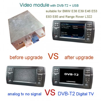 Video Module With DVB-T2 TV  For BMW E38 E39 E46  E53 E83 E85 Range Rover L322