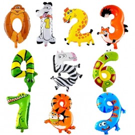 Animal Balloons Jungle Safari Party Baloons Jungle Party Decorations Foil Animal Ballon Birthday Party Decor Kids cartoon hat